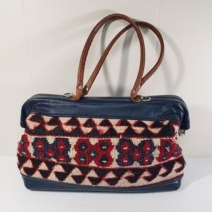 Rare Vintage Claudia Tapestry Carpet Doctor Handbag Purse